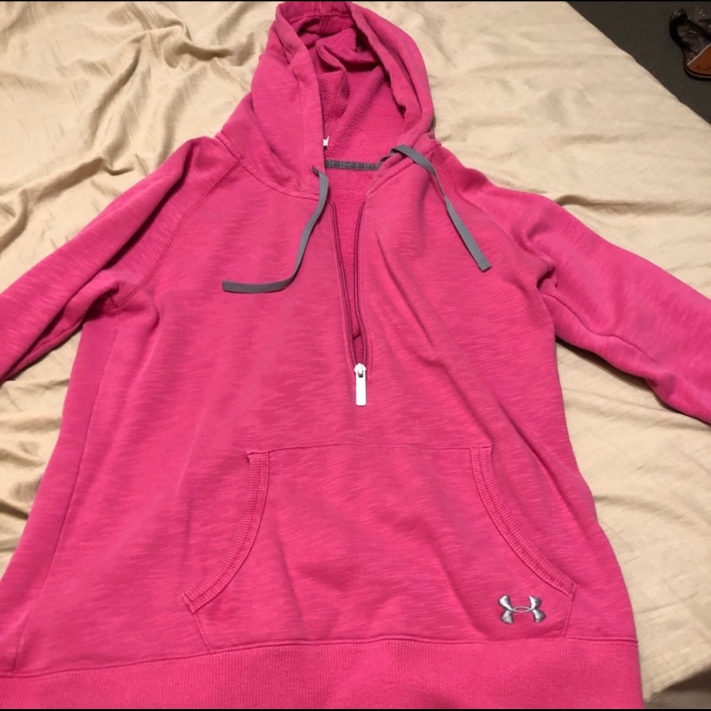 Pink under armour hoodie